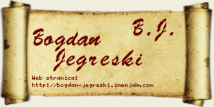 Bogdan Jegreški vizit kartica